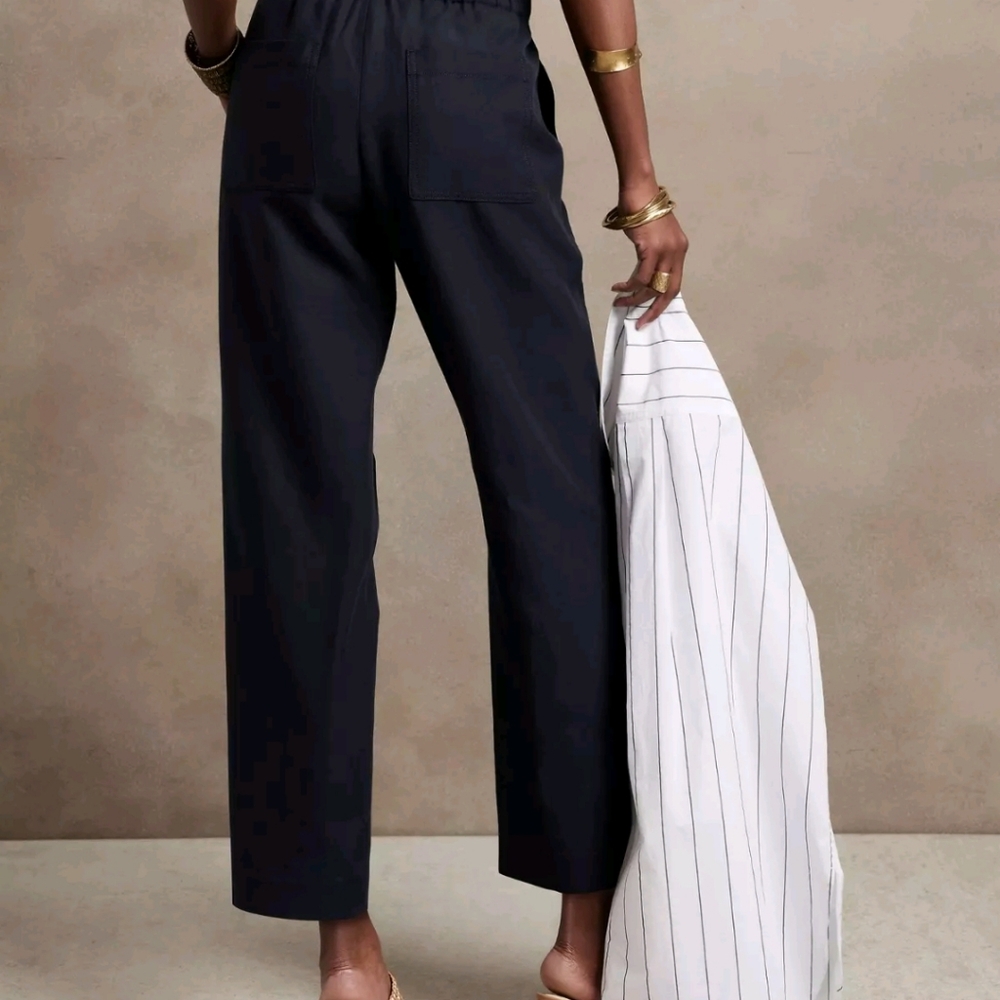 Banana Republic Navy Blue Straight Leg Pants